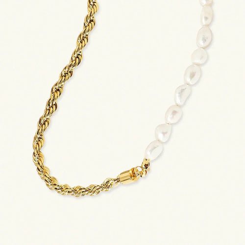[Amore]Dualia Gold Pearl Necklace