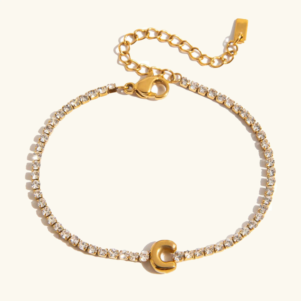 [Amore]Avaria Bubble Letter Tennis Bracelet
