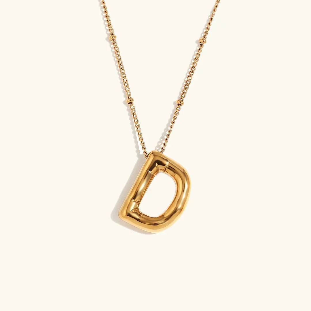 [Amore]Balloon Gold Initial Necklace