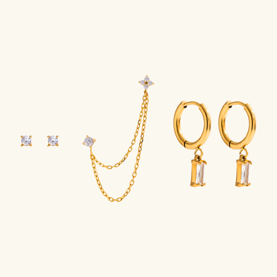 [Amore]Dina Essential Diamond Earrings Bundle