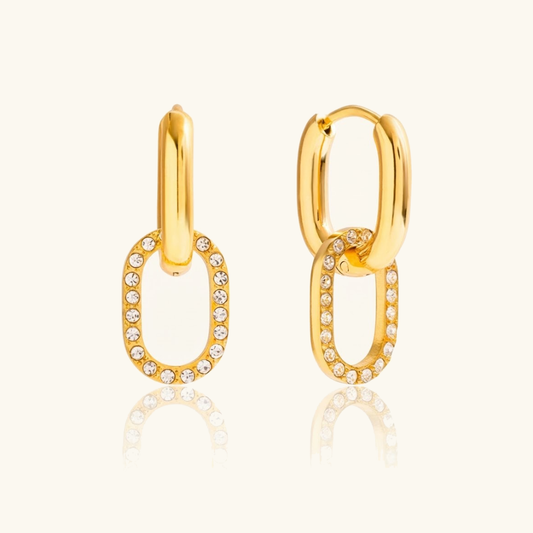 [Amore]Aina Double Hoop Diamond Earrings