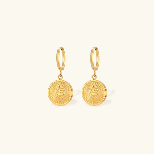 [Amore]Eliana Serpent Coin Earrings