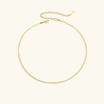 [Amore]Elizabeth Gold Herringbone Necklace