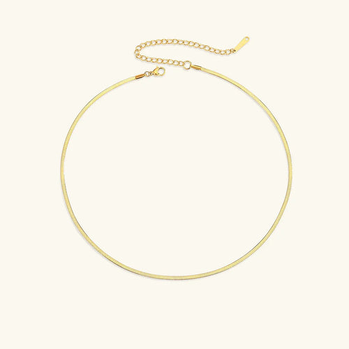 [Amore]Elizabeth Gold Herringbone Necklace