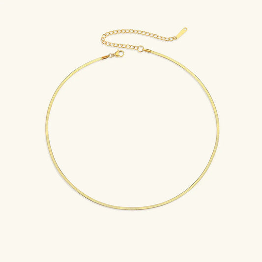 [Amore]Elizabeth Gold Herringbone Necklace