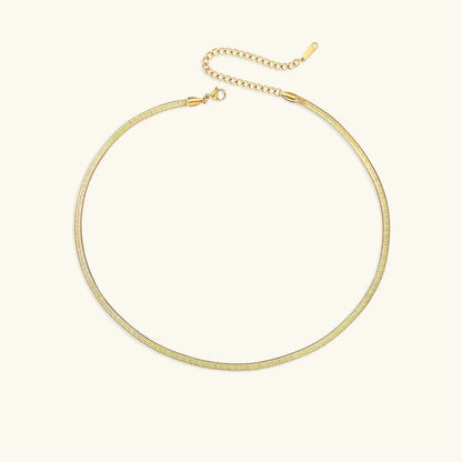 [Amore]Elizabeth Gold Herringbone Necklace