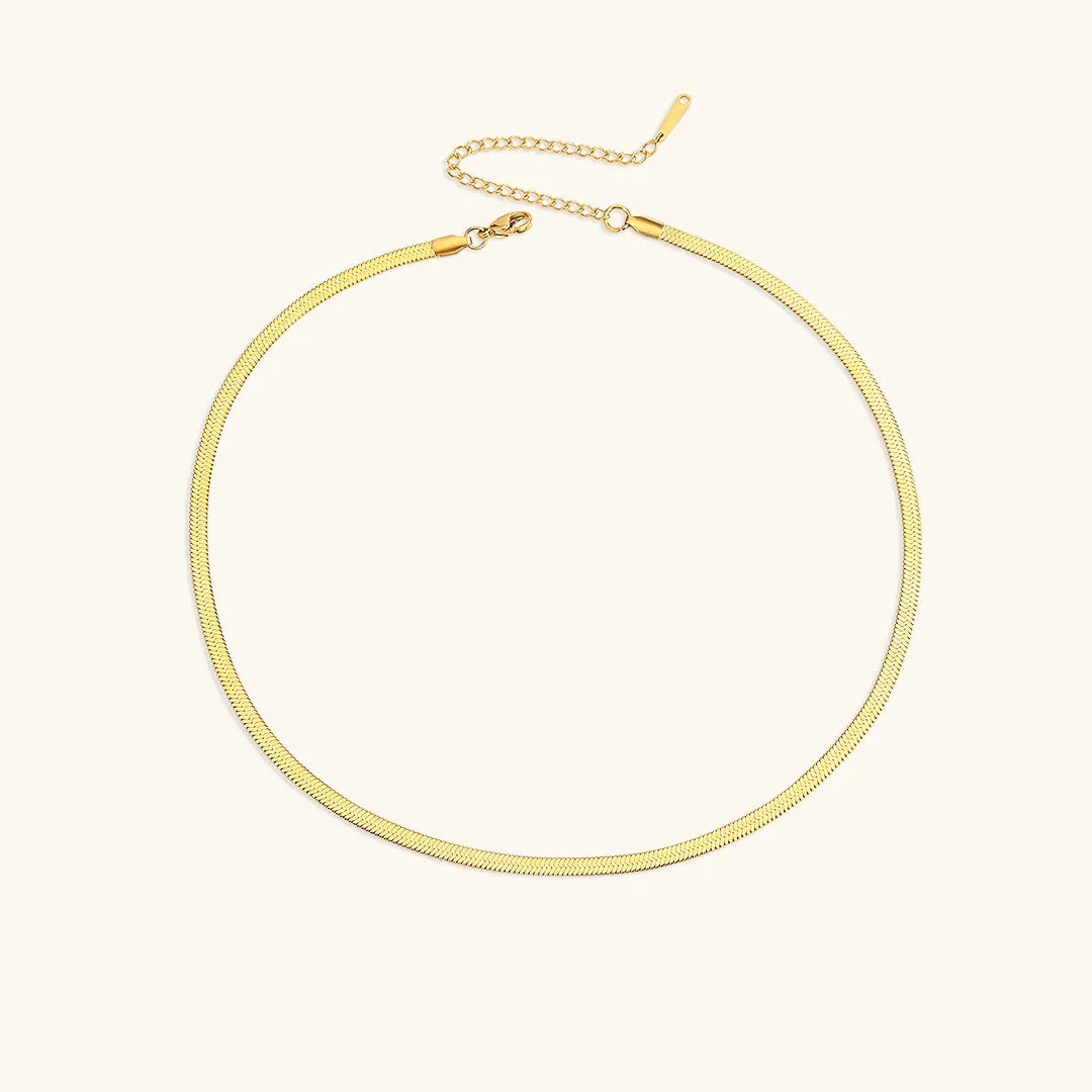 [Amore]Elizabeth Gold Herringbone Necklace