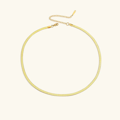[Amore]Elizabeth Gold Herringbone Necklace
