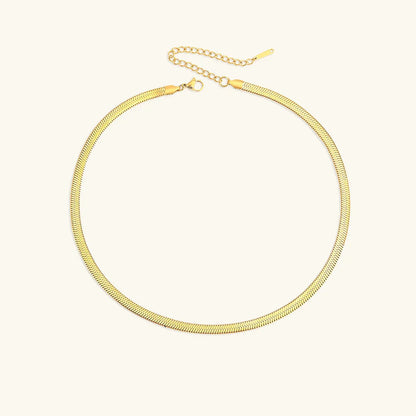[Amore]Elizabeth Gold Herringbone Necklace