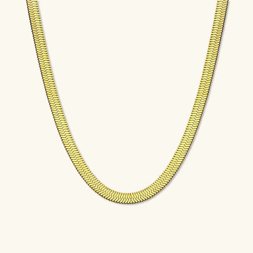 [Amore]Elysian Gold Herringbone Necklace