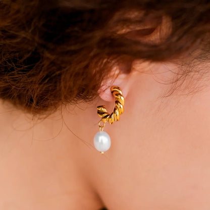 [Amore]Emma Pearl Earrings