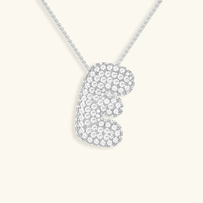[Amore]Bubble Initial Diamond Necklace