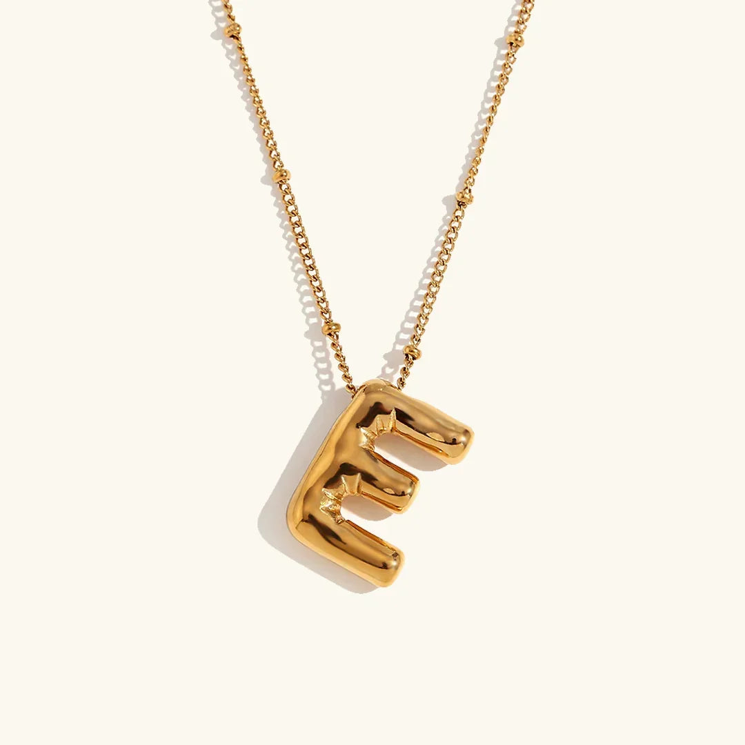 [Amore]Balloon Gold Initial Necklace