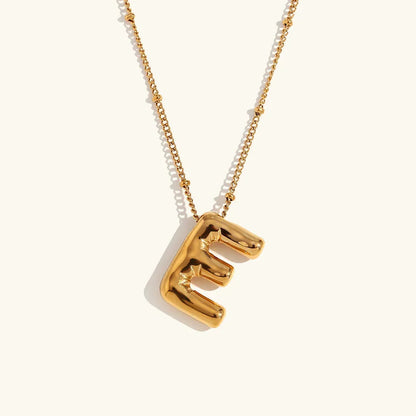 [Amore]Balloon Gold Initial Necklace