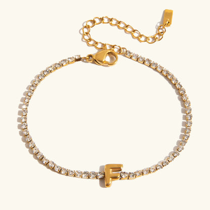 [Amore]Avaria Bubble Letter Tennis Bracelet