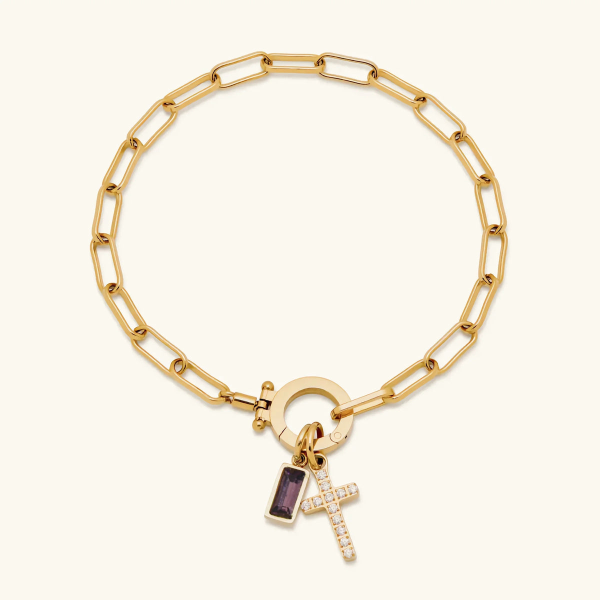 [Amore]Annabella Birthstone Cross Bracelet