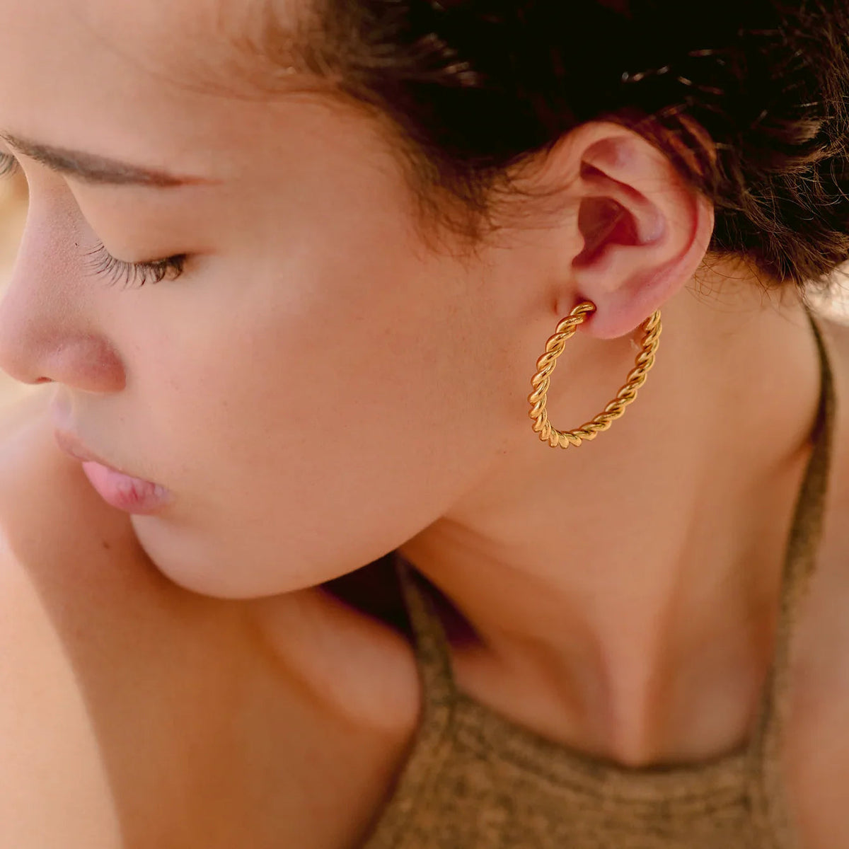 [Amore]Gigi Twist Gold Earrings