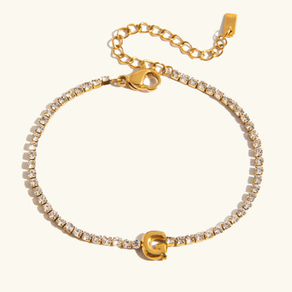 [Amore]Avaria Bubble Letter Tennis Bracelet