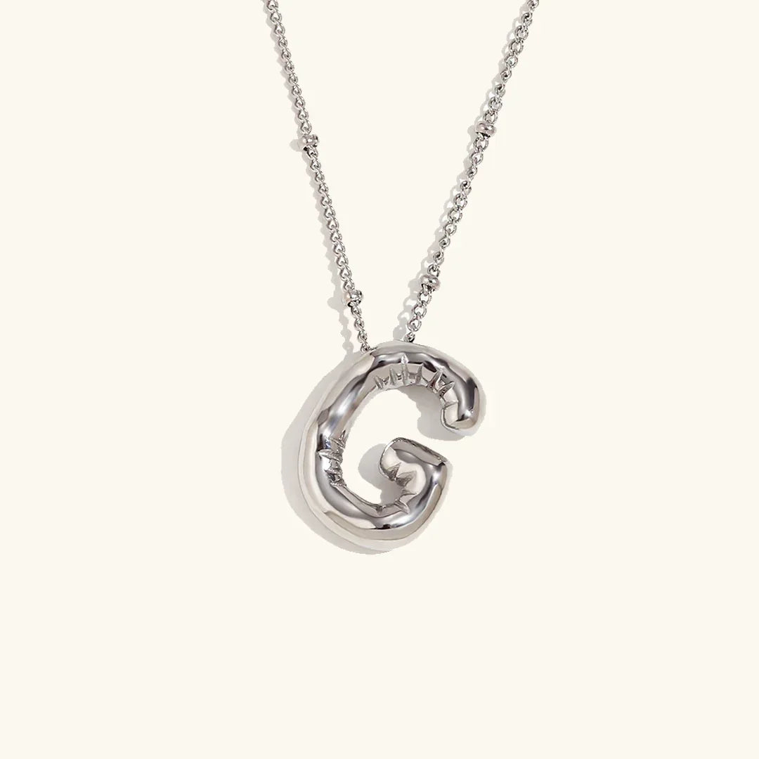 [Amore]Balloon Gold Initial Necklace