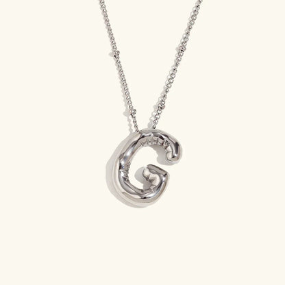[Amore]Balloon Gold Initial Necklace