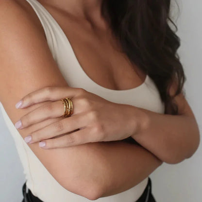[Amore]Christabel Diamond Ring Stack