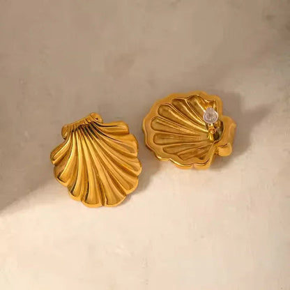 [Amore]Bayside Gold Seashell Earrings
