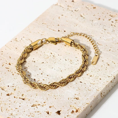 [Amore]Clara Rope Chain Gold Bracelet