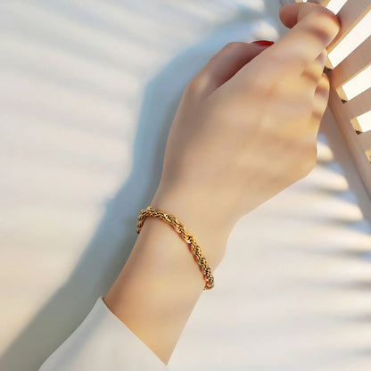 [Amore]Clara Rope Chain Gold Bracelet