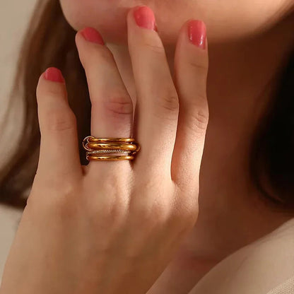 [Amore]Christabel Diamond Ring Stack