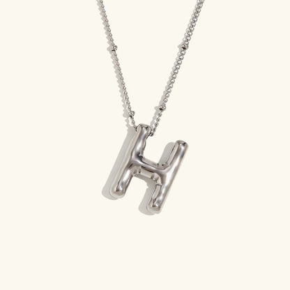 [Amore]Balloon Gold Initial Necklace