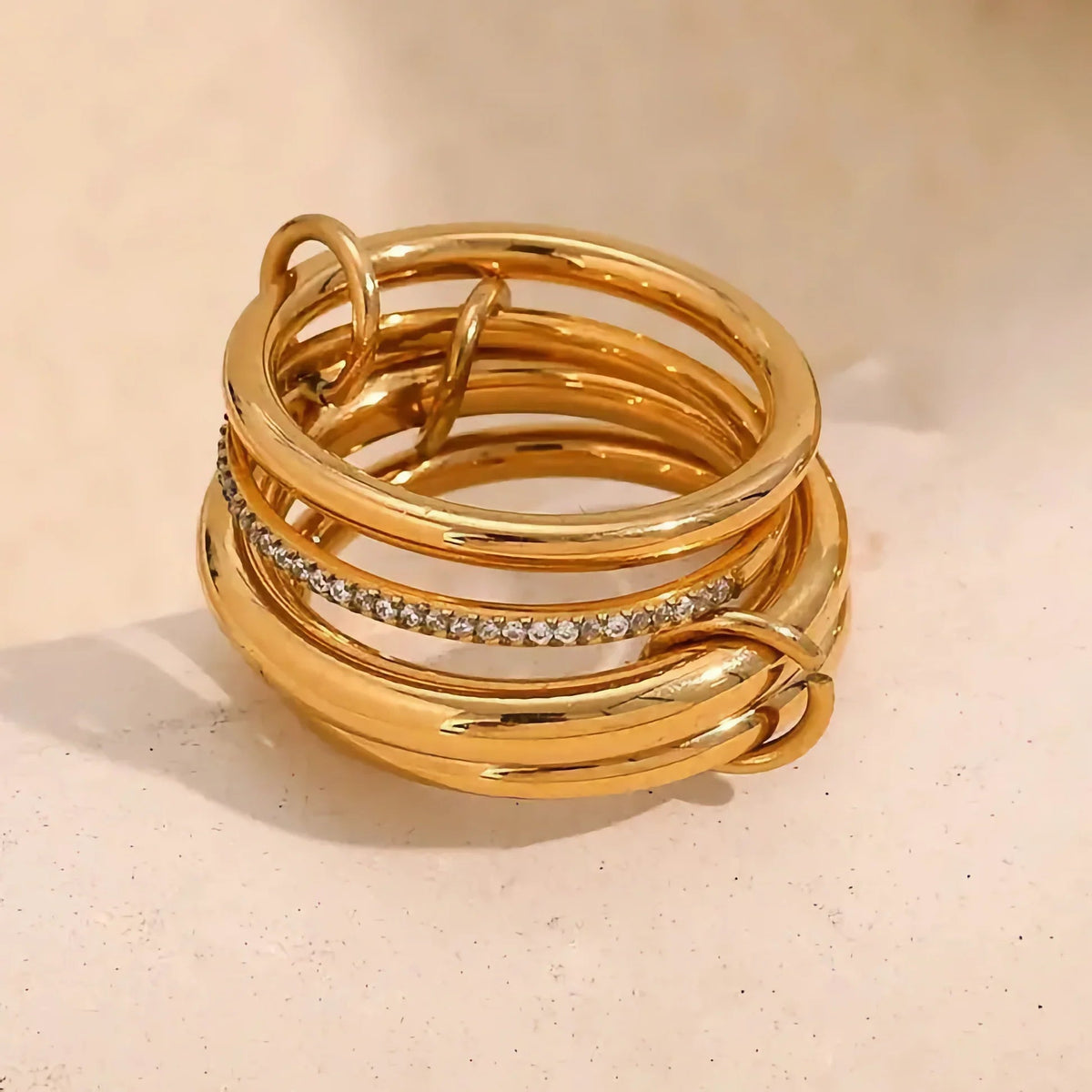 [Amore]Christabel Diamond Ring Stack