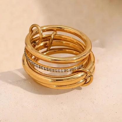 [Amore]Christabel Diamond Ring Stack