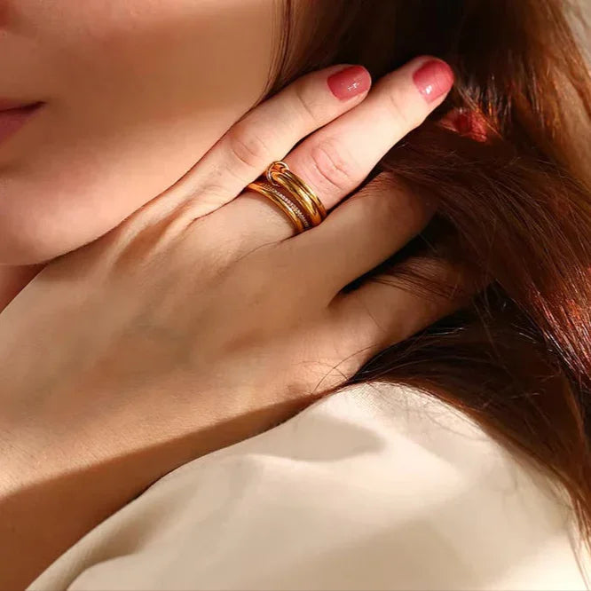 [Amore]Christabel Diamond Ring Stack