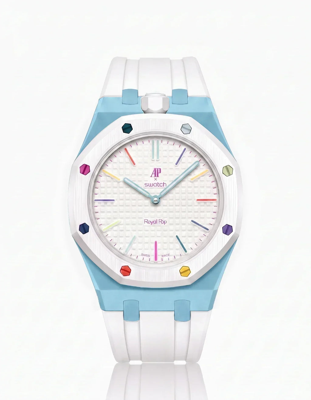 Silicone Strap & Case  Royal Pop Huit Blanc(Customize  Colors)