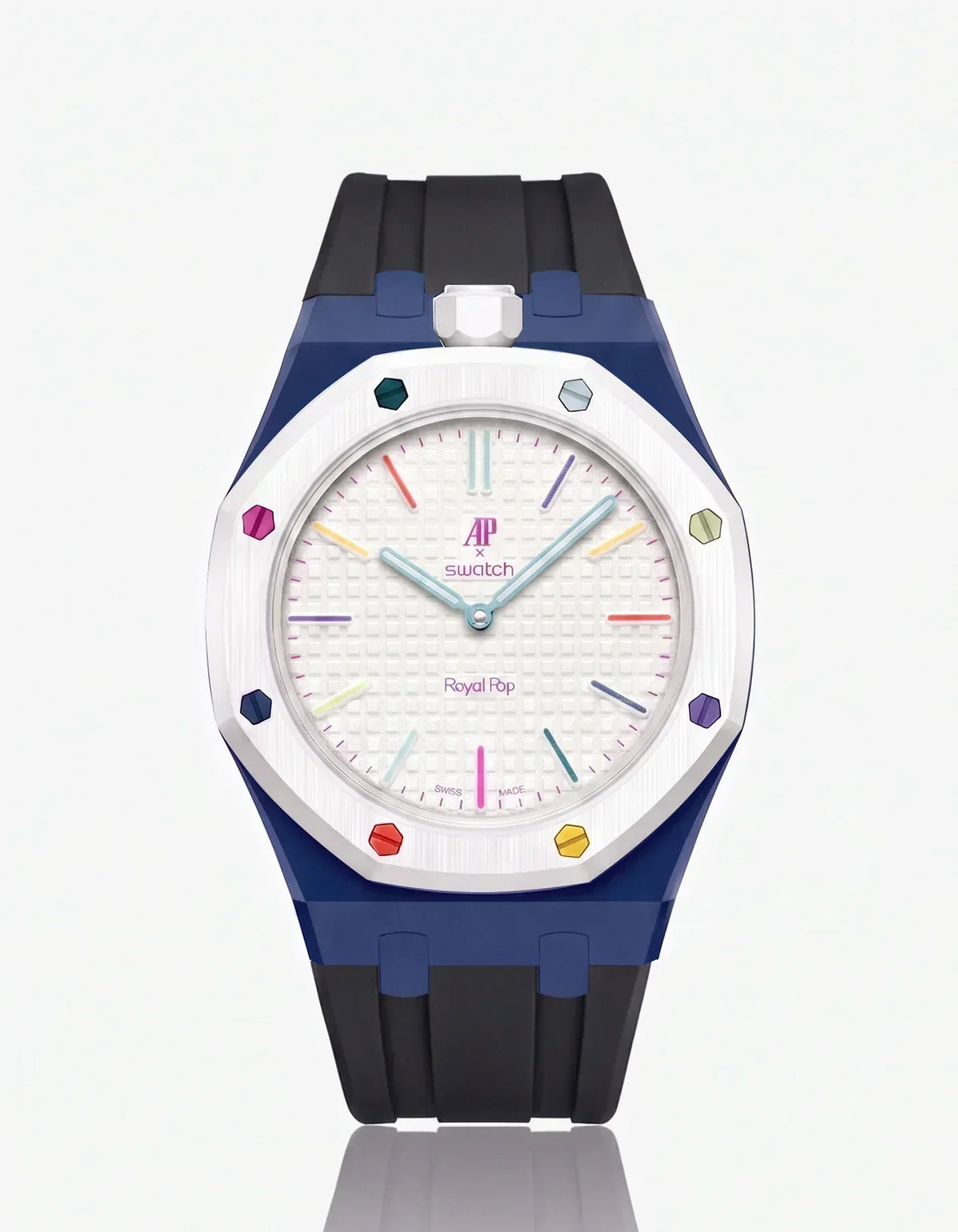 Silicone Strap & Case  Royal Pop Huit Blanc(Customize  Colors)