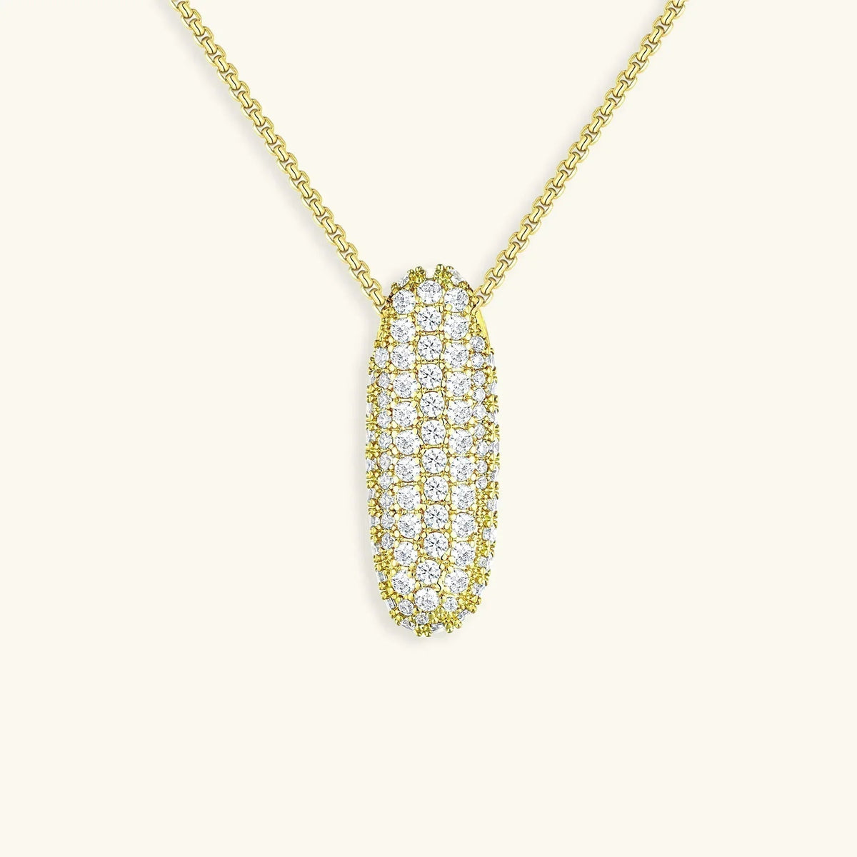 [Amore]Bubble Initial Diamond Necklace