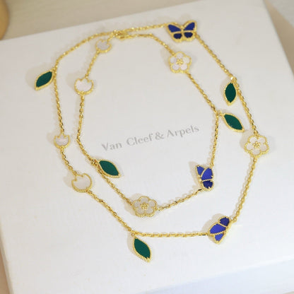[Amore]LUCKY SPRING BUTTERFLY 15 FLOWER NECKLACE