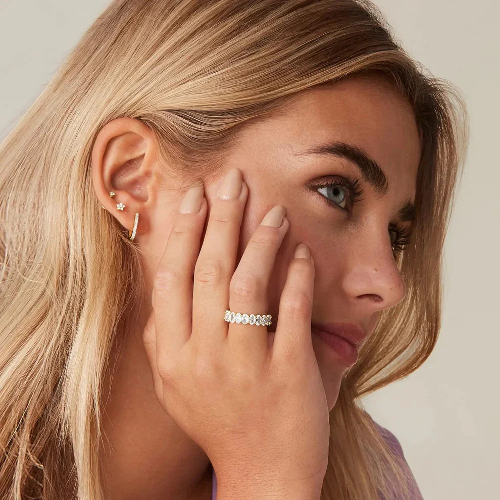 [Amore]Antoinette Diamond Simulant Gold Ring