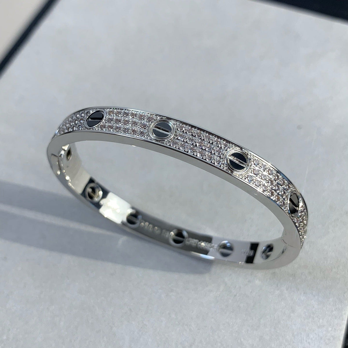 [Amore]LOVE BRACELET 6.1MM DIAMOND-PAVED CERAMIC