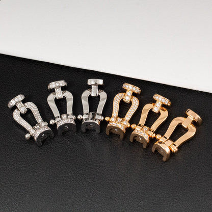 [Amore]FORCE LARGE HORSESHOE HALF DIAMOND BRACELET GOLD