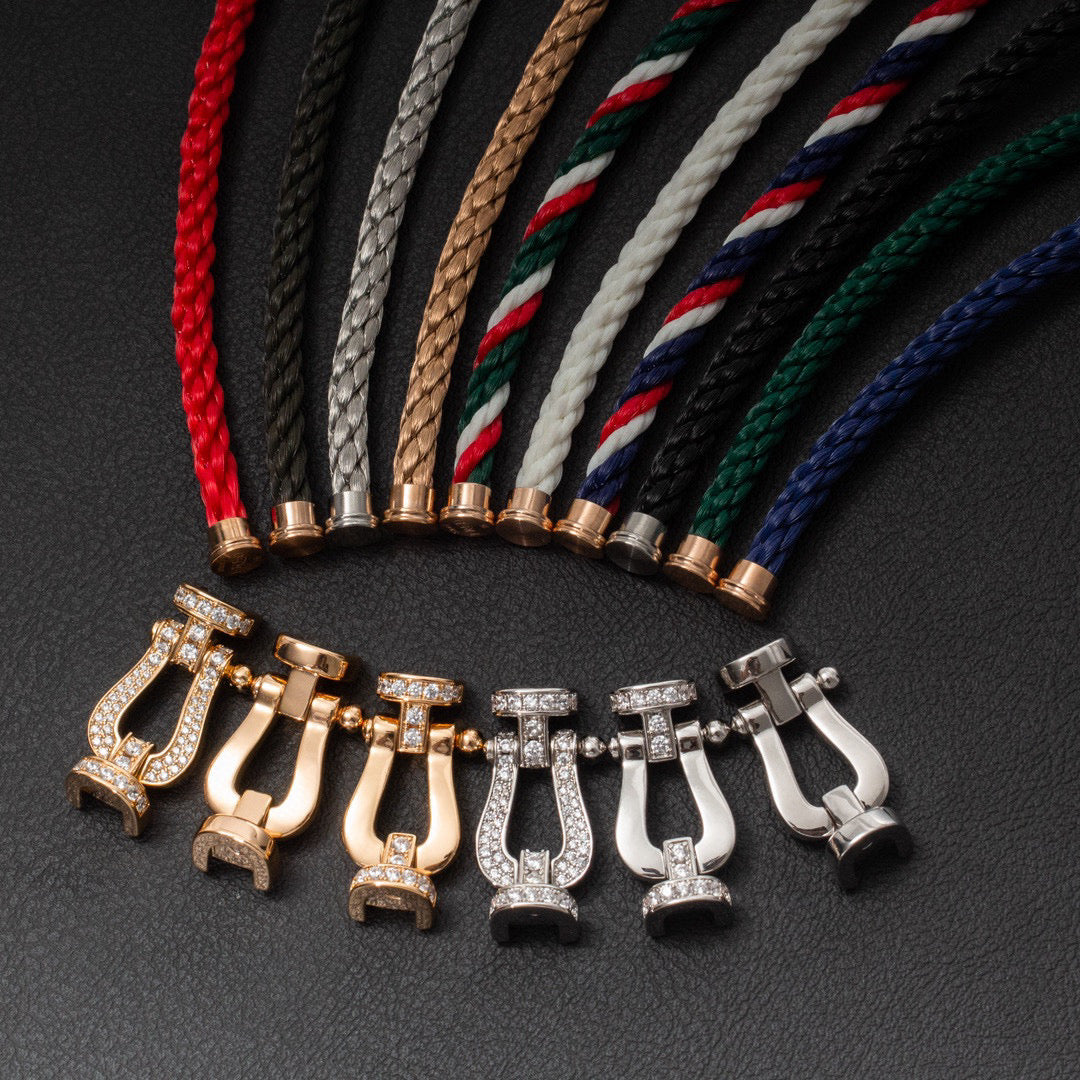 [Amore]FORCE LARGE HORSESHOE FULL DIAMOND BRACELET GOLD