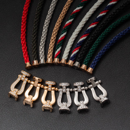 [Amore]FORCE LARGE HORSESHOE HALF DIAMOND BRACELET ROSE GOLD