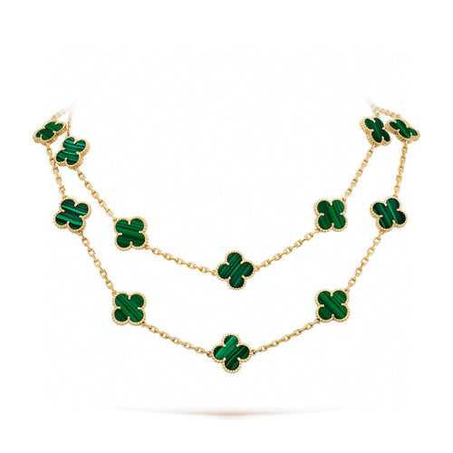[Amore]CLOVER 20 MOTIFS MALACHITE GOLD