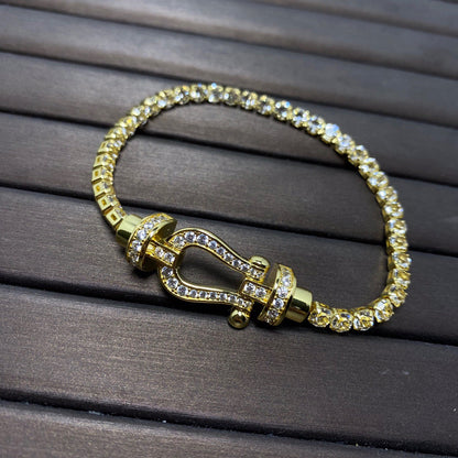 [Amore]FORCE  HORSESHOE  DIAMOND TENNIS BRACELET