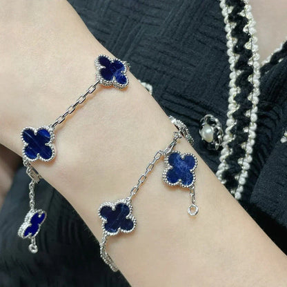 [Amore]LUCKY CLOVER 5-MOTIF BRACELET - PIETERSITE COLLECTION