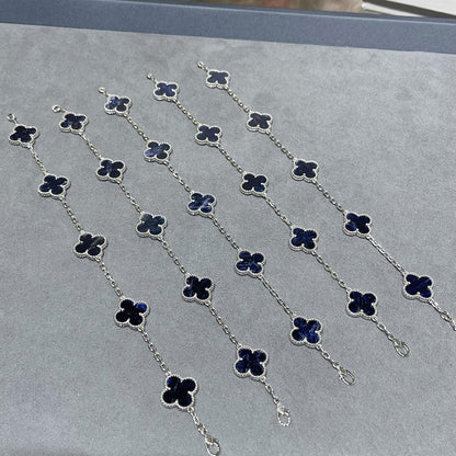 [Amore]LUCKY CLOVER 5-MOTIF BRACELET - PIETERSITE COLLECTION