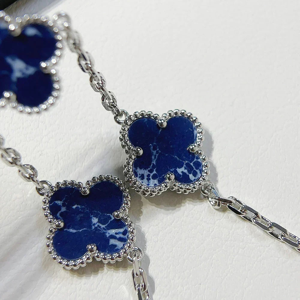 [Amore]LUCKY CLOVER 5-MOTIF BRACELET - PIETERSITE COLLECTION