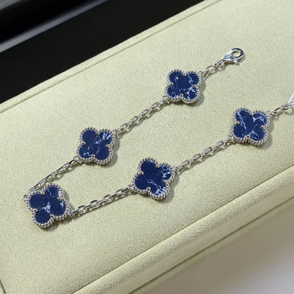 [Amore]LUCKY CLOVER 5-MOTIF BRACELET - PIETERSITE COLLECTION