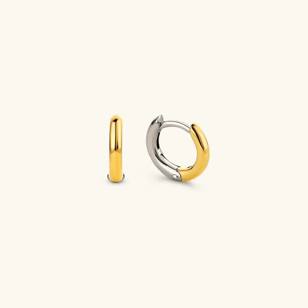 [Amore]Ingrid Two Tone Hoop Earring