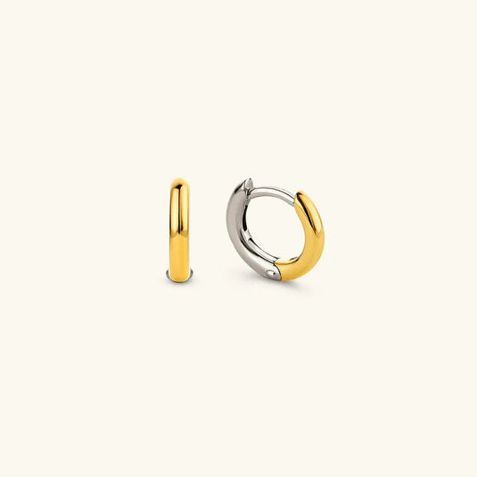 [Amore]Ingrid Two Tone Hoop Earring